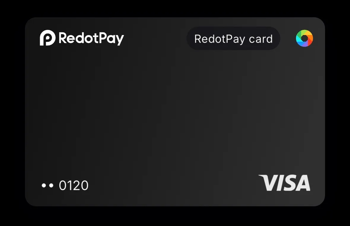 RedotPay 黑色虛擬 VISA 卡面