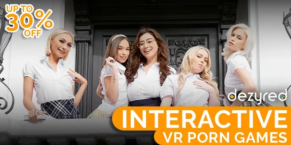 Dezyred 互動式 VR 成人遊戲平台主視覺，多位女角合照